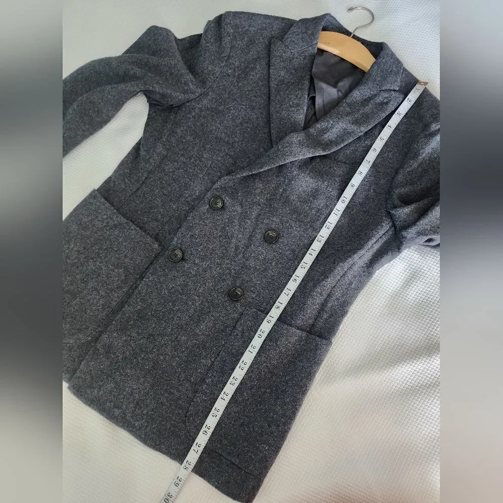 Banana Republic Charcoal Blazer Wool Blend New